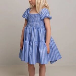 Blue Striped Kids Dress
